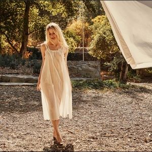 Doen Lyrica semi sheer nightgown dress sea salt